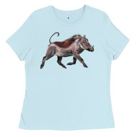 Baby Blue Warthog Illustrations Ladies Tee - LillyAllenDesigns