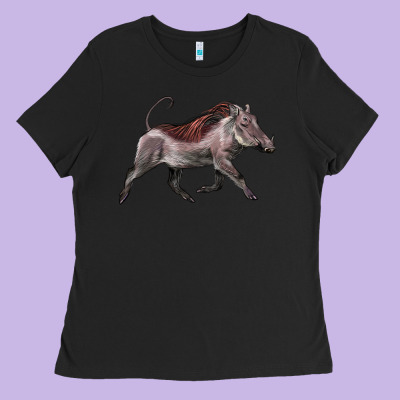 Warthog Illustrations Ladies Tee Designed By Lillyallendesigns