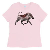 Bubblegum Pink Warthog Illustrations Ladies Tee - LillyAllenDesigns
