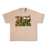 Burro I Dig Christmas Backhoe Loader Urban Heavy Tee - BundleAndBundleShop