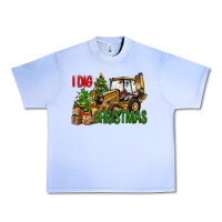 Grape Ice I Dig Christmas Backhoe Loader Urban Heavy Tee - BundleAndBundleShop