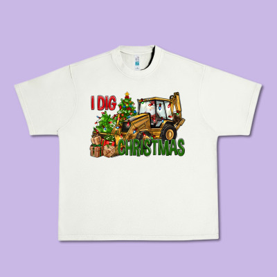 I Dig Christmas Backhoe Loader Urban Heavy Tee Designed By Bundleandbundleshop