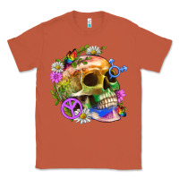 Copper Pride Skull And Transgender Symbol With Peace Classic Tee - BundleAndBundleShop