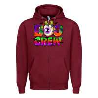 Burgundy boo crew Zipper Hoodie - CowGirlArtShop