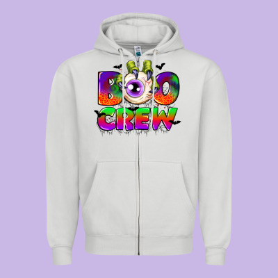 Boo Crew Zipper Hoodie Designed By Cowgirlartshop