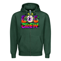 Sports Green boo crew Zipper Hoodie - CowGirlArtShop