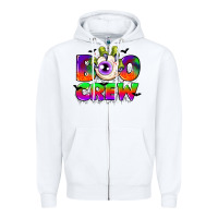 White boo crew Zipper Hoodie - CowGirlArtShop