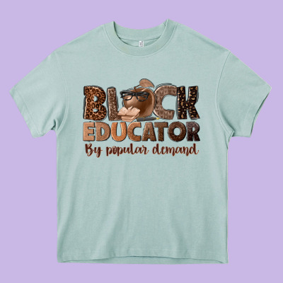 Black Educator By Popular Demand Heavy Core Tee Designed By Nancycooperartshop