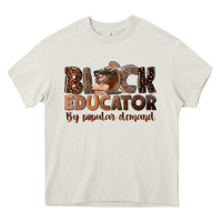 Cream black educator by popular demand Heavy Core Tee - NancyCooperArtShop