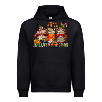 Black Hallothanksmas Gnome Coffee Cups Urban Hoodie - CowhideDigitalArt