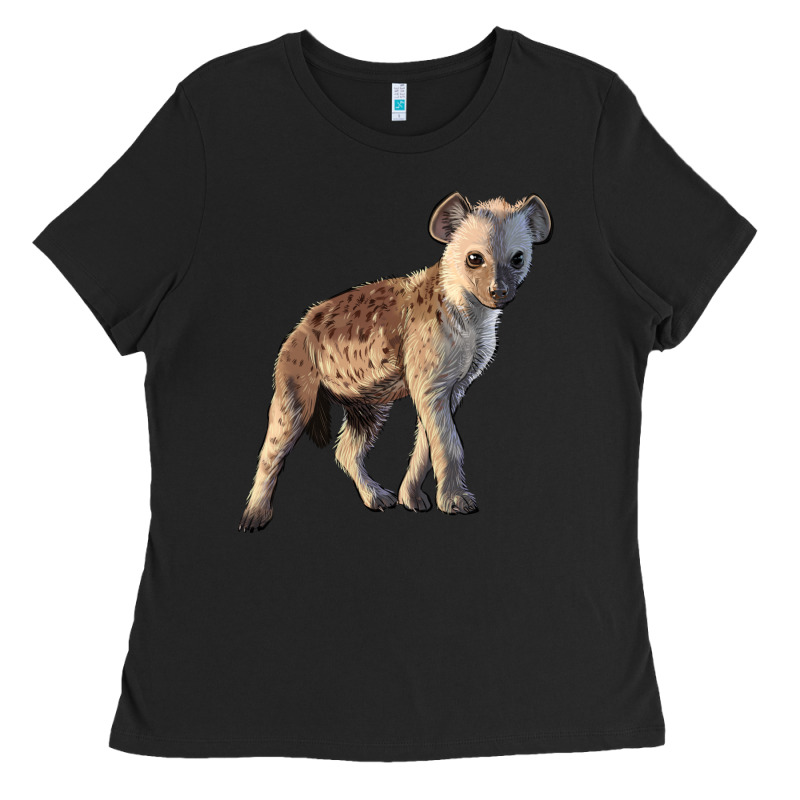Baby Hyena Illustrations Ladies Tee by LillyAllenDesigns | Teevron