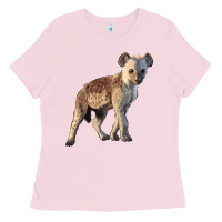 Bubblegum Pink Baby Hyena Illustrations Ladies Tee - LillyAllenDesigns