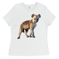 White Baby Hyena Illustrations Ladies Tee - LillyAllenDesigns
