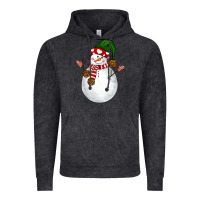 Vintage Black Snowman Vintage Hoodie - NancyCooperArtShop