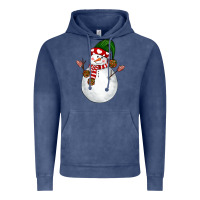 Vintage Denim Snowman Vintage Hoodie - NancyCooperArtShop