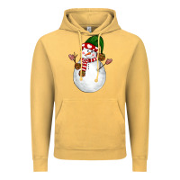Vintage Mustard Snowman Vintage Hoodie - NancyCooperArtShop