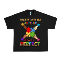 Black society says i'm autistic god says i'm perfect Urban Heavy Tee - JahusDesignShop