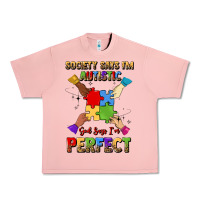 Salmon society says i'm autistic god says i'm perfect Urban Heavy Tee - JahusDesignShop