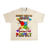 Society Says I'm Autistic God Says I'm Perfect Urban Heavy Tee | Teevron