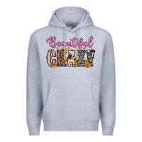 Heather Grey beautiful crazy Premium Hoodie - OliviaCreatesArt