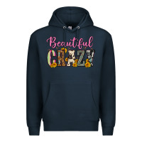 Navy beautiful crazy Premium Hoodie - OliviaCreatesArt