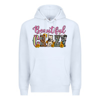 White beautiful crazy Premium Hoodie - OliviaCreatesArt