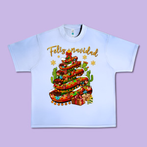 Christmas Feliz Navidad Urban Heavy Tee Designed By Bundleandbundleshop