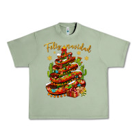 Oil Green Christmas Feliz Navidad Urban Heavy Tee - BundleAndBundleShop