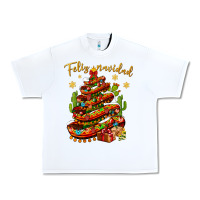 White Christmas Feliz Navidad Urban Heavy Tee - BundleAndBundleShop