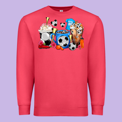Soccer Coffee Cups Premium Sweatshirt Designed By Fadigitalartstudio
