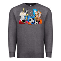 Charcoal Heather Soccer Coffee Cups Premium Sweatshirt - FaDigitalArtStudio