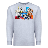 Heather Grey Soccer Coffee Cups Premium Sweatshirt - FaDigitalArtStudio