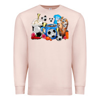 Pale Pink Soccer Coffee Cups Premium Sweatshirt - FaDigitalArtStudio
