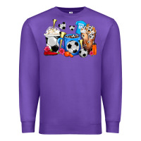 Purple Soccer Coffee Cups Premium Sweatshirt - FaDigitalArtStudio