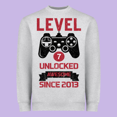 Kids Level 7 Unlocked Awesome Since 2013 Heavyweight Sweatshirt Designed By Bettercallsaul