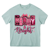 Arona merry and bright pink Christmas Heavy Core Tee - Jasminsmagicworld