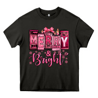 Asphalt merry and bright pink Christmas Heavy Core Tee - Jasminsmagicworld