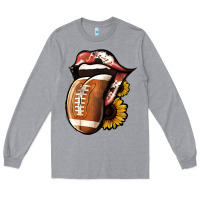Heather Grey football Long Sleeve Tee - Jasminsmagicworld
