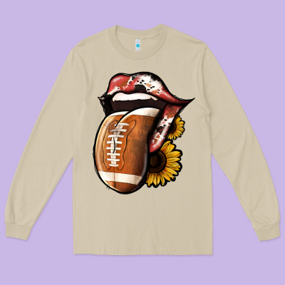 Football Long Sleeve Tee Designed By Jasminsmagicworld