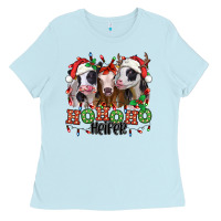 Baby Blue ho ho ho heifer christmas heifers Ladies Tee - Jasminsmagicworld