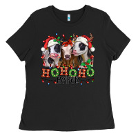 Black ho ho ho heifer christmas heifers Ladies Tee - Jasminsmagicworld