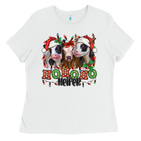 White ho ho ho heifer christmas heifers Ladies Tee - Jasminsmagicworld