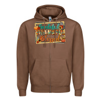 Chestnut thankful grateful blessed Zipper Hoodie - CowGirlArtShop