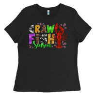 Black crawfish season mardi gras carnival Ladies Tee - Jasminsmagicworld