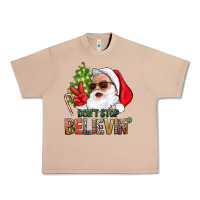 Burro Don't Stop Believing Santa Urban Heavy Tee - BundleAndBundleShop