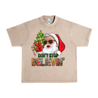 French Oak Don't Stop Believing Santa Urban Heavy Tee - BundleAndBundleShop