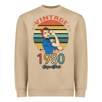Mushroom Vintage 1980 Original Parts Women 40th Birthday Heavyweight Sweatshirt - Bettercallsaul