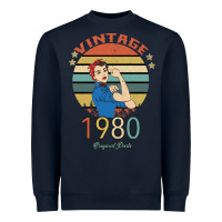 Navy Vintage 1980 Original Parts Women 40th Birthday Heavyweight Sweatshirt - Bettercallsaul