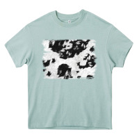 Arona black and white cowhide backround Heavy Core Tee - NancyCooperArtShop