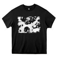 Black black and white cowhide backround Heavy Core Tee - NancyCooperArtShop